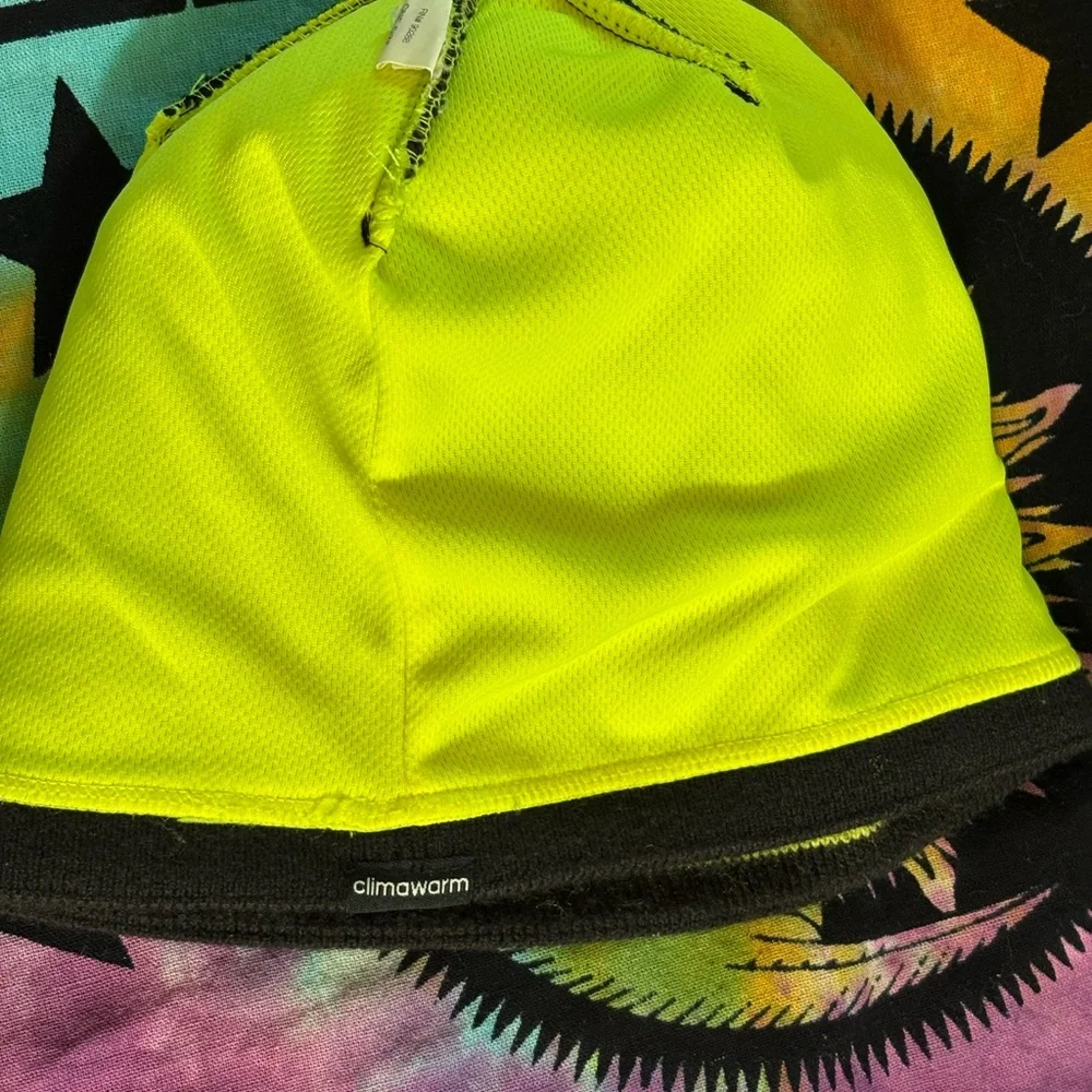 Adidas Black and Yellow Knit Beanie